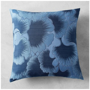 Z Gallerie Everly Saphire Throw Pillow Blue 22x22